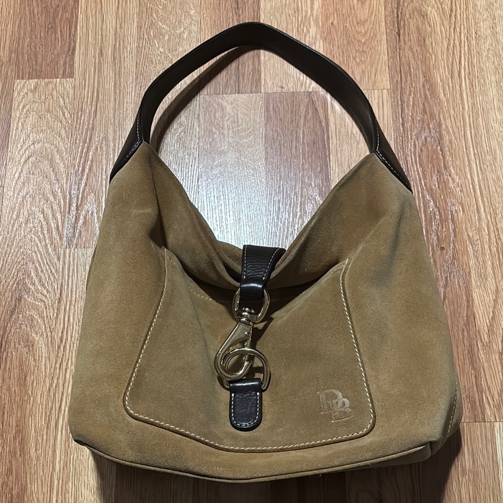 Dooney & Bourke Brown Suede Hobo Bag